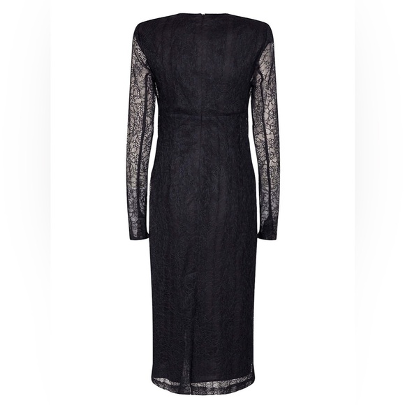 Rotate Birger Christensen Heather Long-Sleeve Lace Ruched Midi Dress - Picture 11 of 11